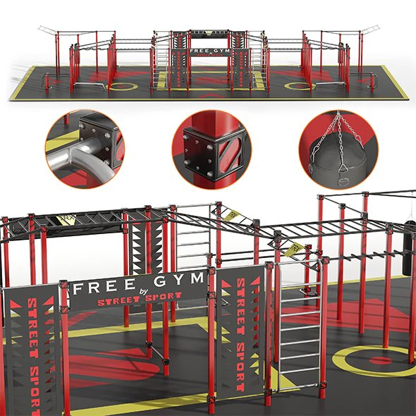 workout street sport sfg 3D Model .c4d .max .obj .3ds .fbx .stl .blend