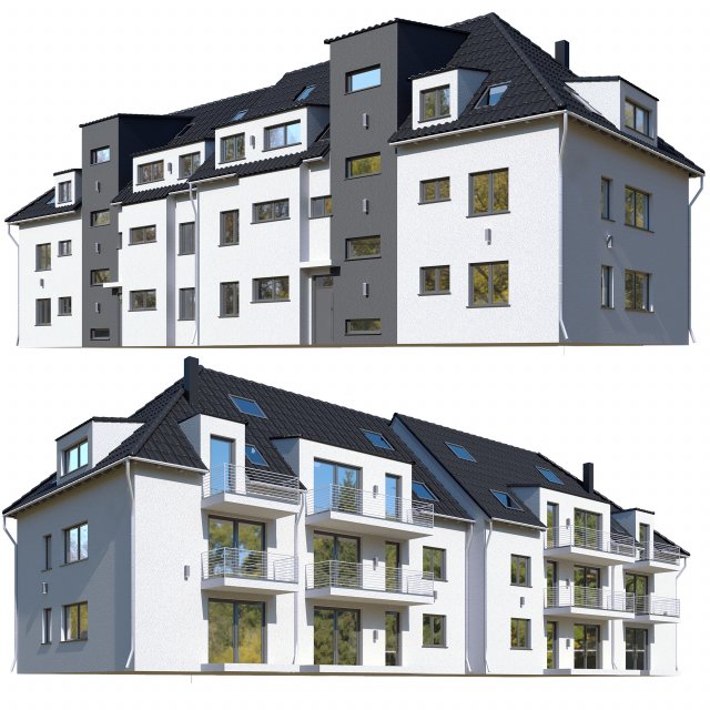 german house Model 3D .c4d .max .obj .3ds .fbx .stl .blend 
