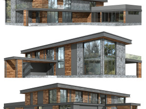 house in the wright style 3D 모델