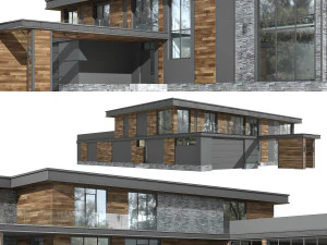house in the wright style 3D Model