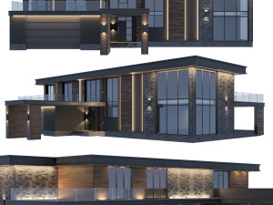 house in the wright style Modelo 3D