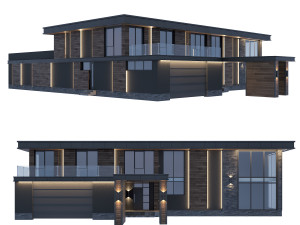 house in the wright style Modelo 3D