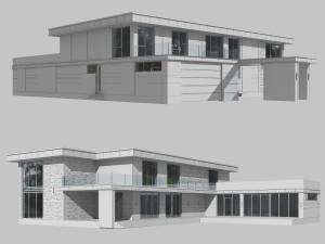 house in the wright style Modelo 3D