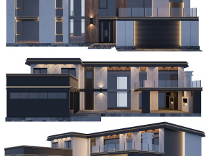 house in the wright style 2 3D Model