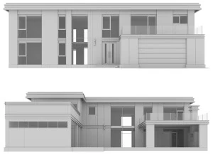 house in the wright style 2 3D Model