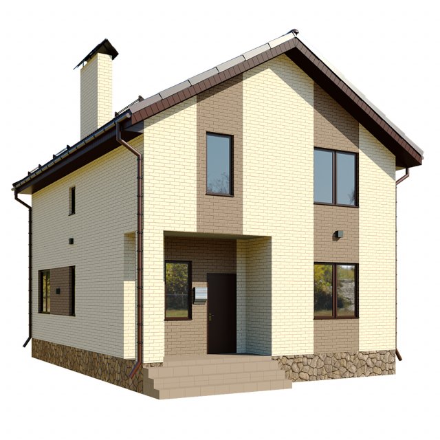 cottage 1 3D Модель .c4d .max .obj .3ds .fbx .stl .blend 