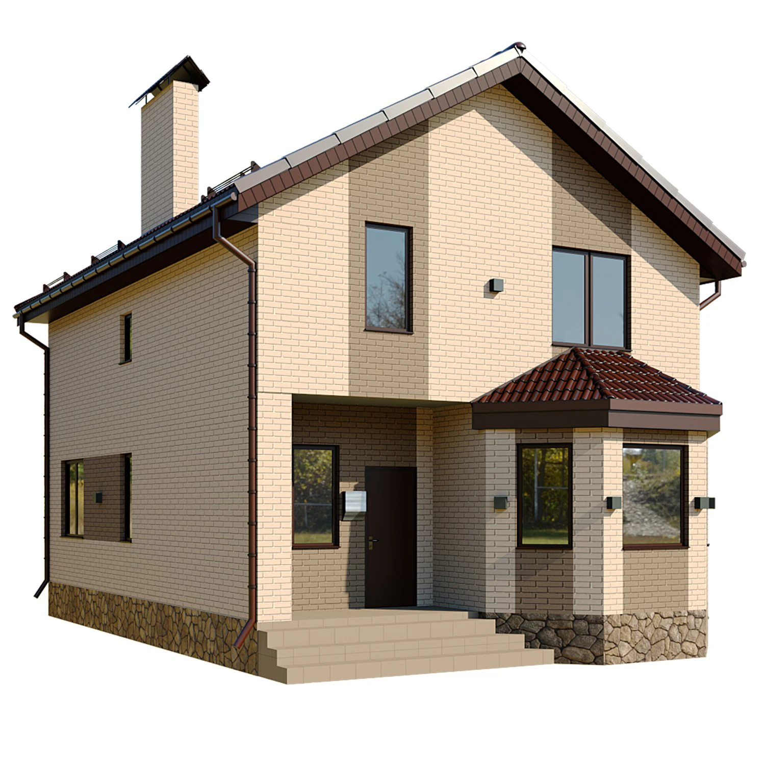 cottage 2 3D Model .c4d .max .obj .3ds .fbx .stl .blend 