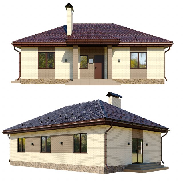 cottage 3 Modello 3D .c4d .max .obj .3ds .fbx .stl .blend 