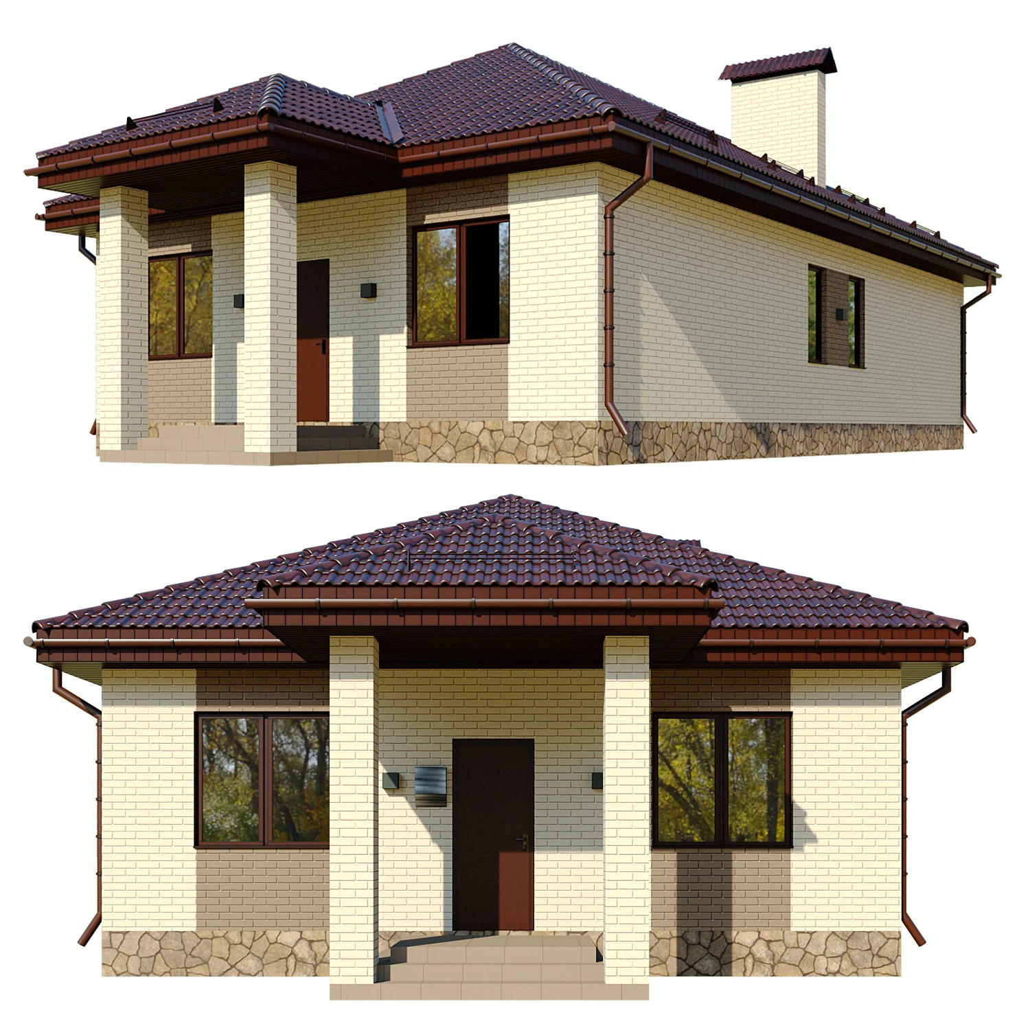 cottage 4 3D Model .c4d .max .obj .3ds .fbx .stl .blend 