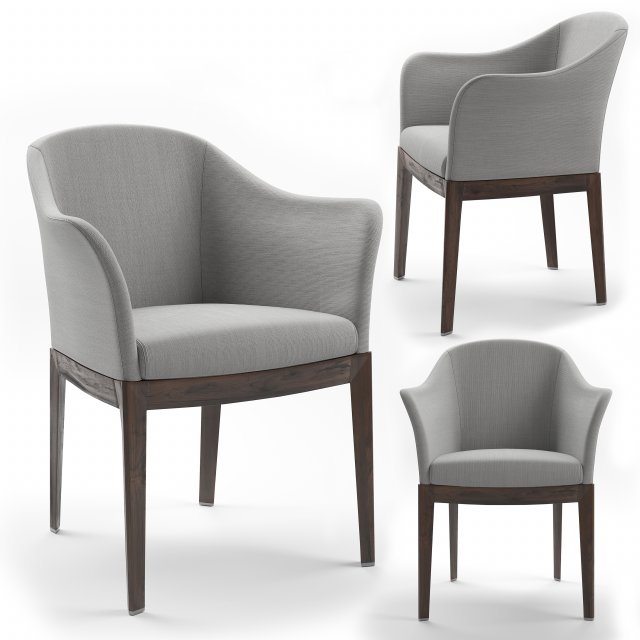 giorgetti normal chair gray 3D 模型 .c4d .max .obj .3ds .fbx .stl .blend 