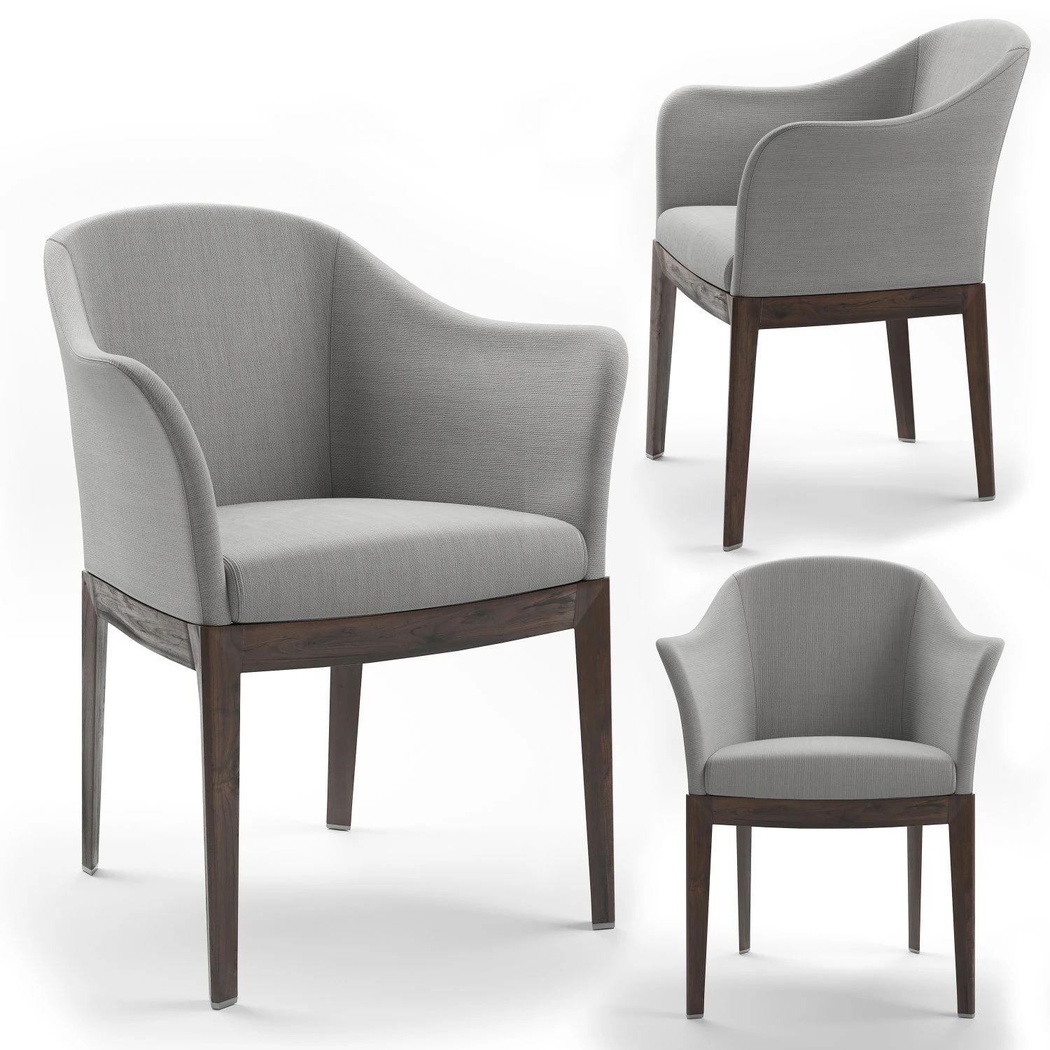 giorgetti normal chair gray 3D Model .c4d .max .obj .3ds .fbx .stl .blend 