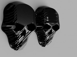 Skull damaged and heavy damaged 3D Model