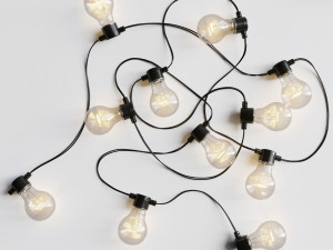 Garland And Bulb String 1 3D 模型