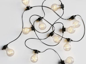 Garland And Bulb String 1 3D Model