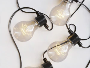 Garland And Bulb String 1 3D Model