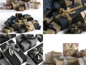 3D Gift Boxes model Modelo 3D