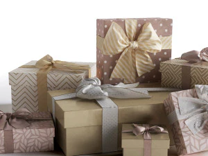 3D Gift Boxes model 3D Model