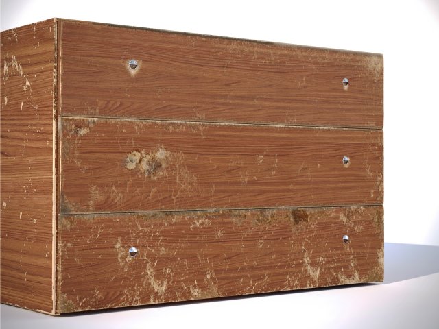 old drawer 3D Модель .c4d .max .obj .3ds .fbx .stl .blend 