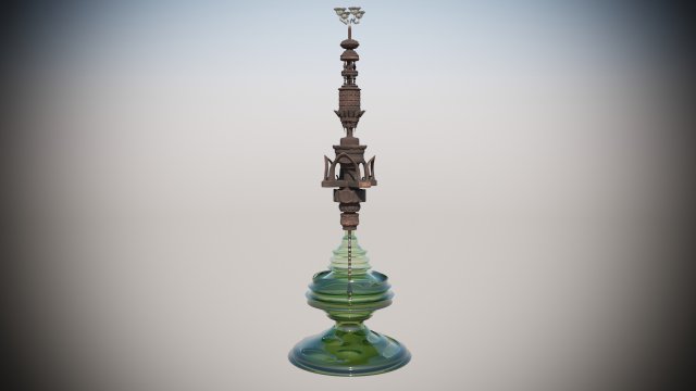 Hookah 3D Модель .c4d .max .obj .3ds .fbx .stl .blend