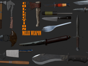 melee pack Modèle 3D