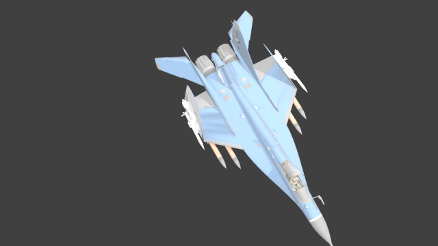 mig-29 3D-Modell .c4d .max .obj .3ds .fbx .stl .blend 