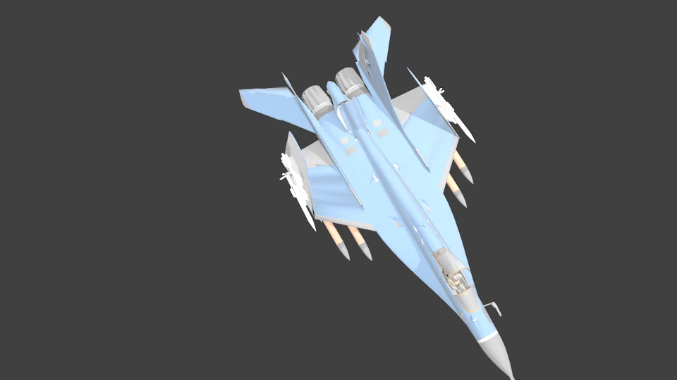 mig-29 3D Model .c4d .max .obj .3ds .fbx .stl .blend 