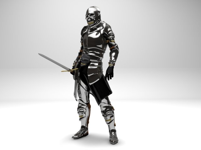 knight Model 3D .c4d .max .obj .3ds .fbx .stl .blend 
