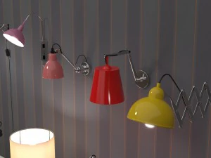 12 home lamps set 3D Model
