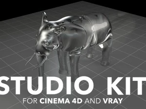 kit da studio per cinema 4d e vray 3d Modello 3D