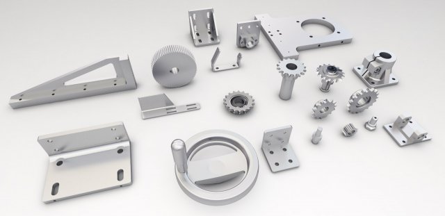 engineering parts v2 3D 模型 .c4d .max .obj .3ds .fbx .stl .blend 