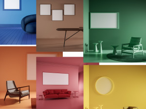 six different rooms ready to be used in your projects 3D 모델
