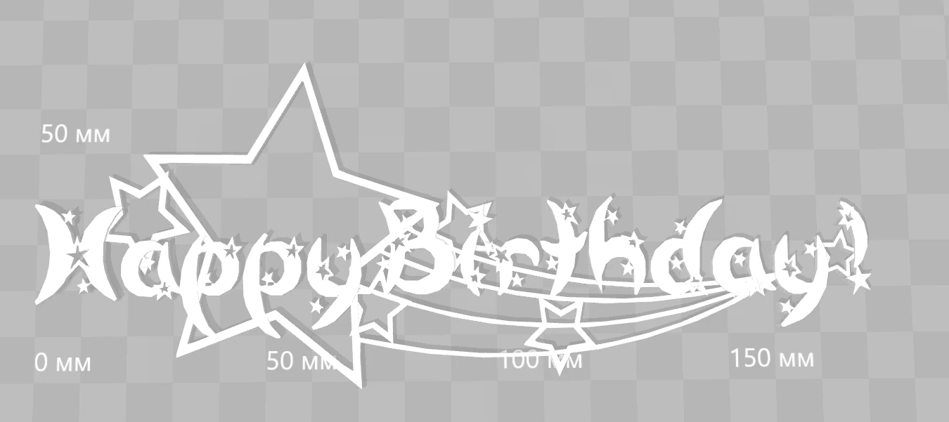 topper happybirthday 3D Model .c4d .max .obj .3ds .fbx .stl .blend 