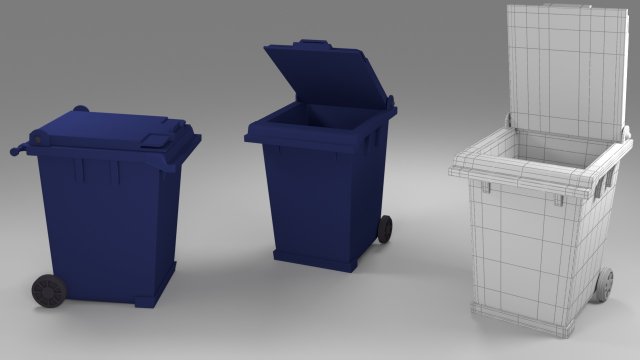 trash can 3D Model .c4d .max .obj .3ds .fbx .stl .blend 