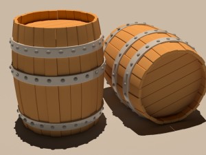 wooden barrel 3D Model