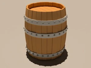 wooden barrel 3D Model