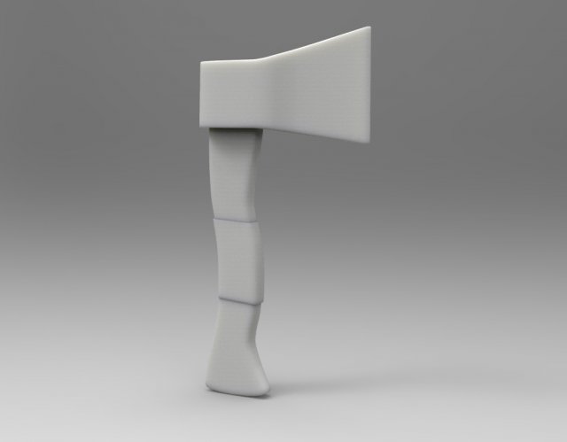 lowpoly axe 3D Model .c4d .max .obj .3ds .fbx .stl .blend 
