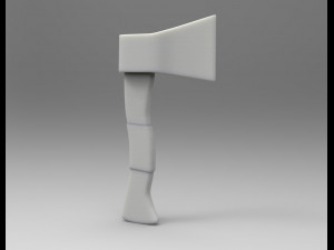 lowpoly axe 3D Model