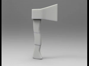низкополигональный топор 3D Модель