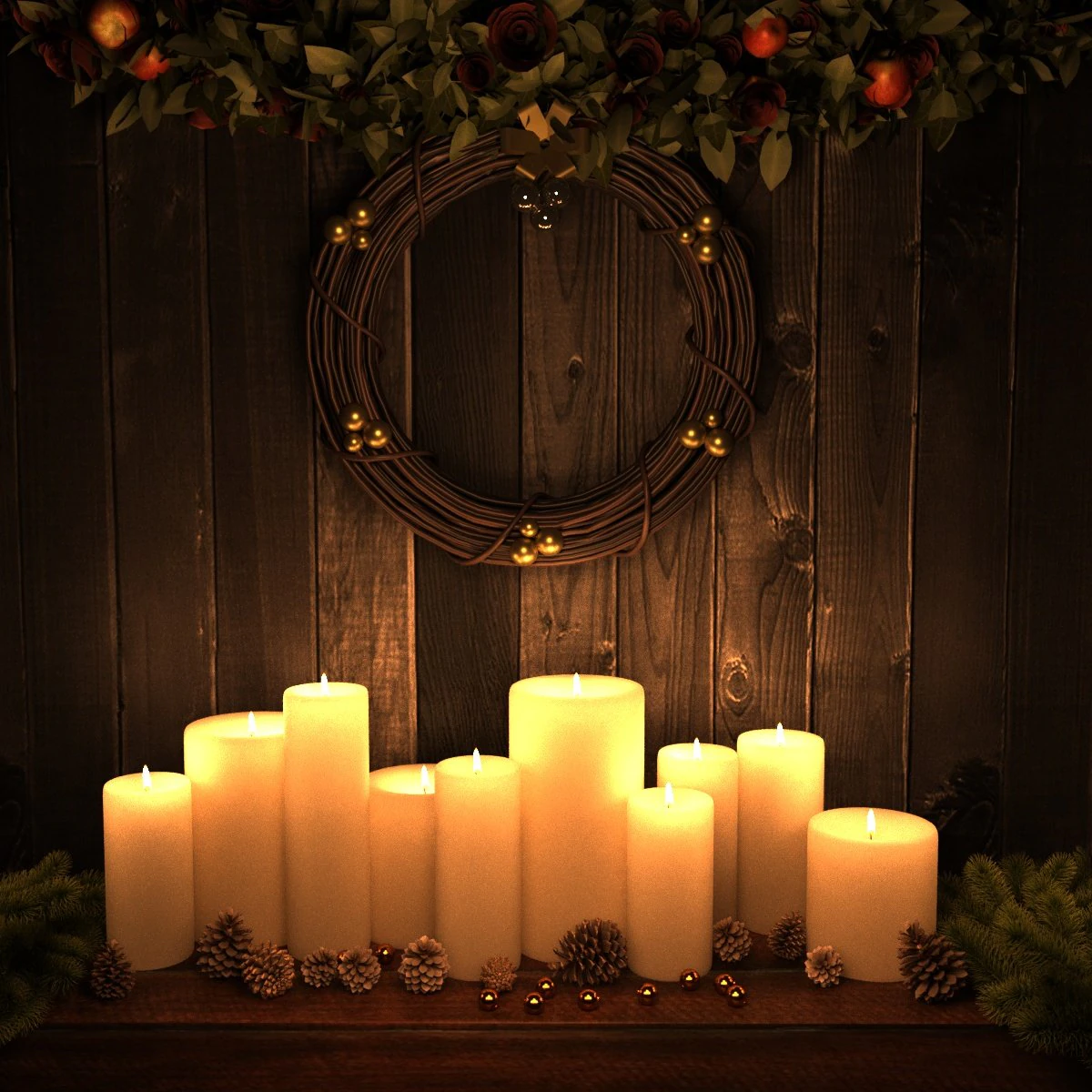 candle 3D Model .c4d .max .obj .3ds .fbx .stl .blend 