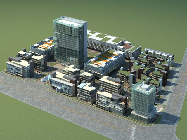 city 3D 模型 .c4d .max .obj .3ds .fbx .stl .blend