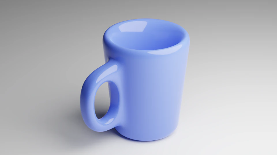 blue cup 3D Model .c4d .max .obj .3ds .fbx .stl .blend 