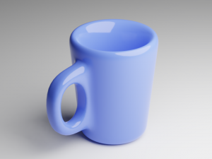 blue cup 3D मॉडल