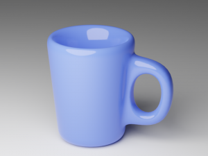 blue cup 3D मॉडल