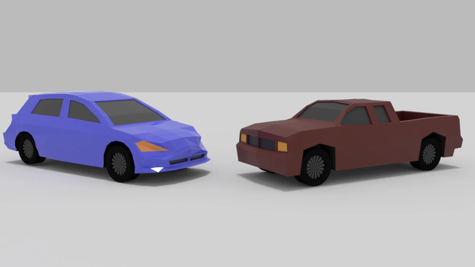 2 lowpoly cars pack 3D Model .c4d .max .obj .3ds .fbx .stl .blend 
