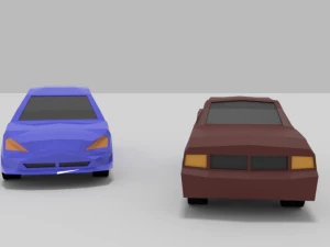 2 lowpoly cars pack 3D Model