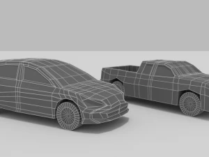 2 lowpoly cars pack 3D Model