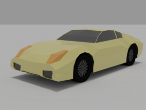 lowpoly sportcar 3D Model