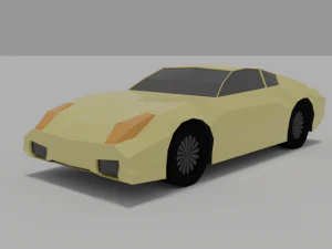 낮은 폴리 스포츠카 3D 모델