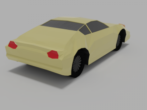 lowpoly sportcar Modello 3D