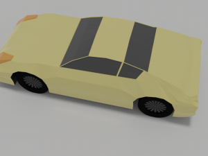 lowpoly sportcar Modello 3D